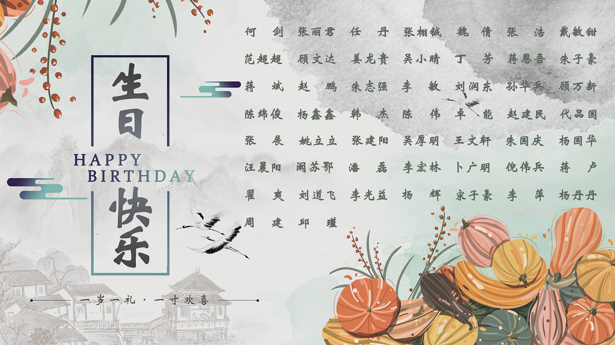 【生日祝?！抗ё?0月生日的員工生日快樂(lè)！