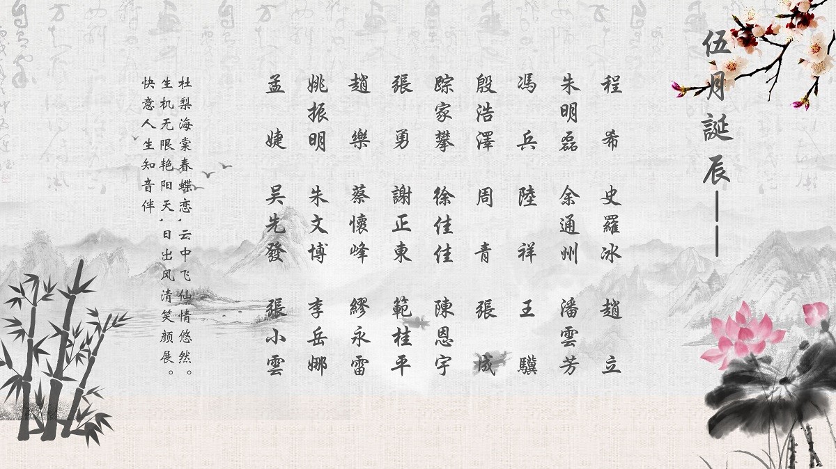 【生日祝?！抗ё?5月生日的員工生日快樂！