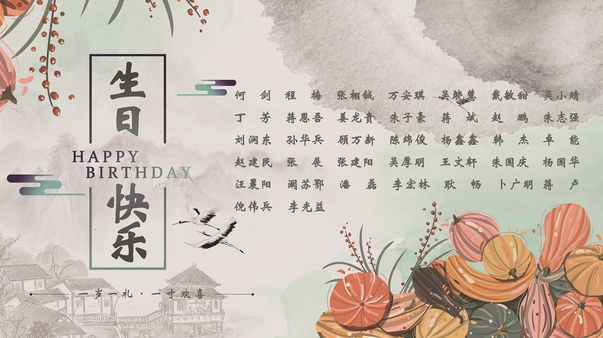 【生日祝?！抗ё?0月生日的員工生日快樂！