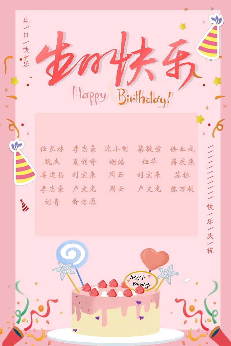 【生日祝福】恭祝08月生日的員工生日快樂！