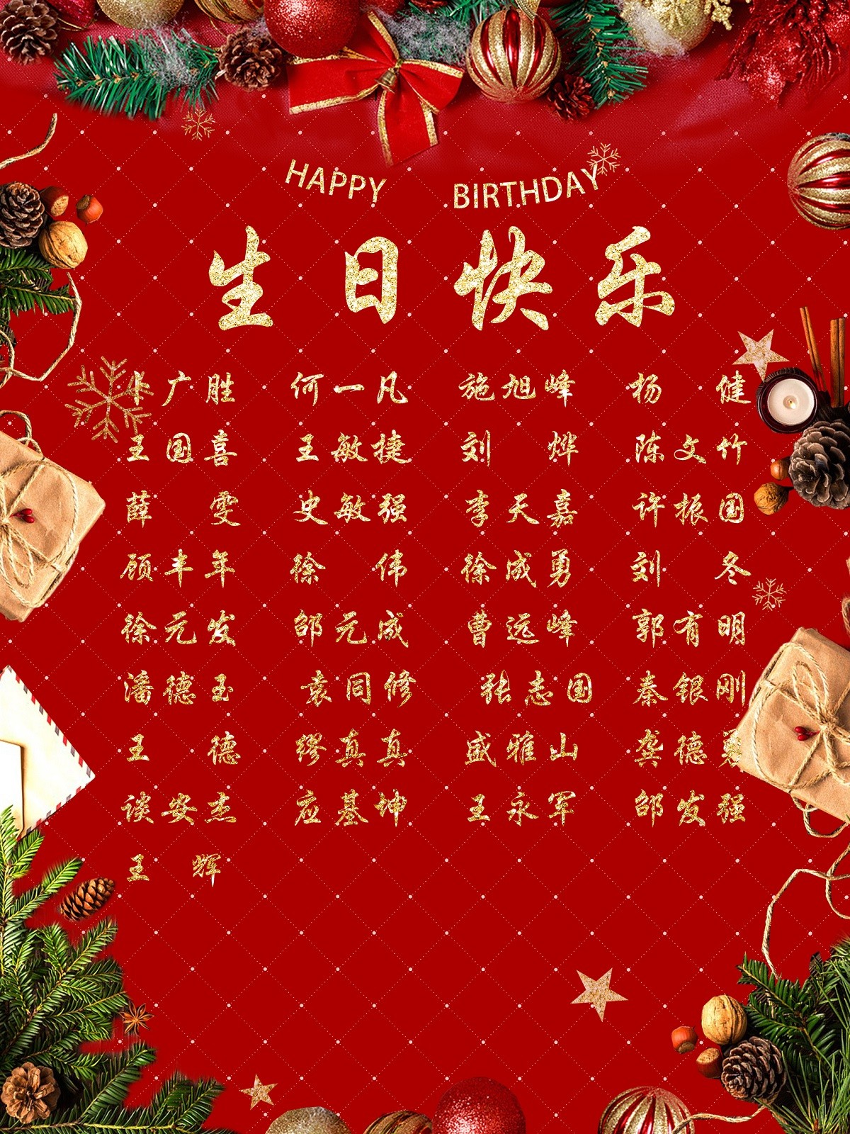 【生日祝福】恭祝12月生日的員工生日快樂(lè)！
